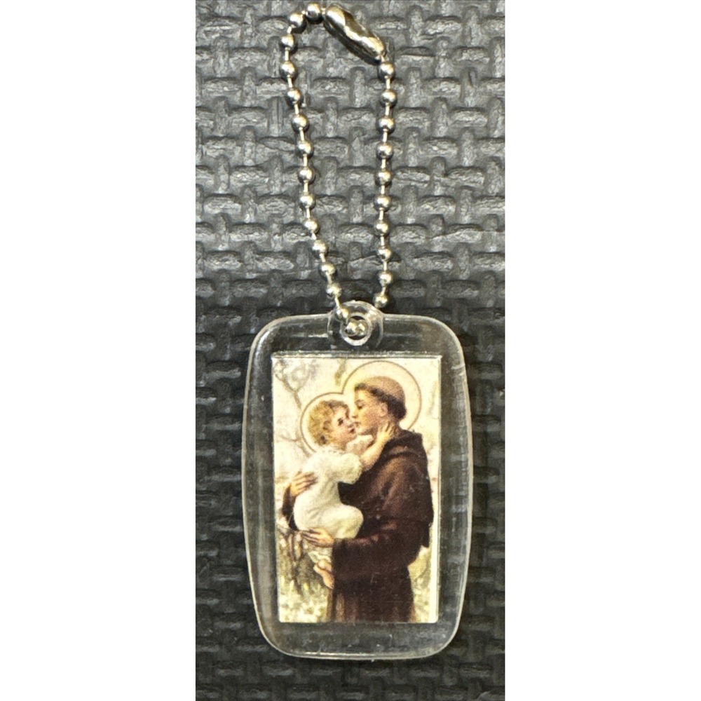 Vintage Catholic Keychain:  Saint Francis of Assisi | Saint Anthony of Padua